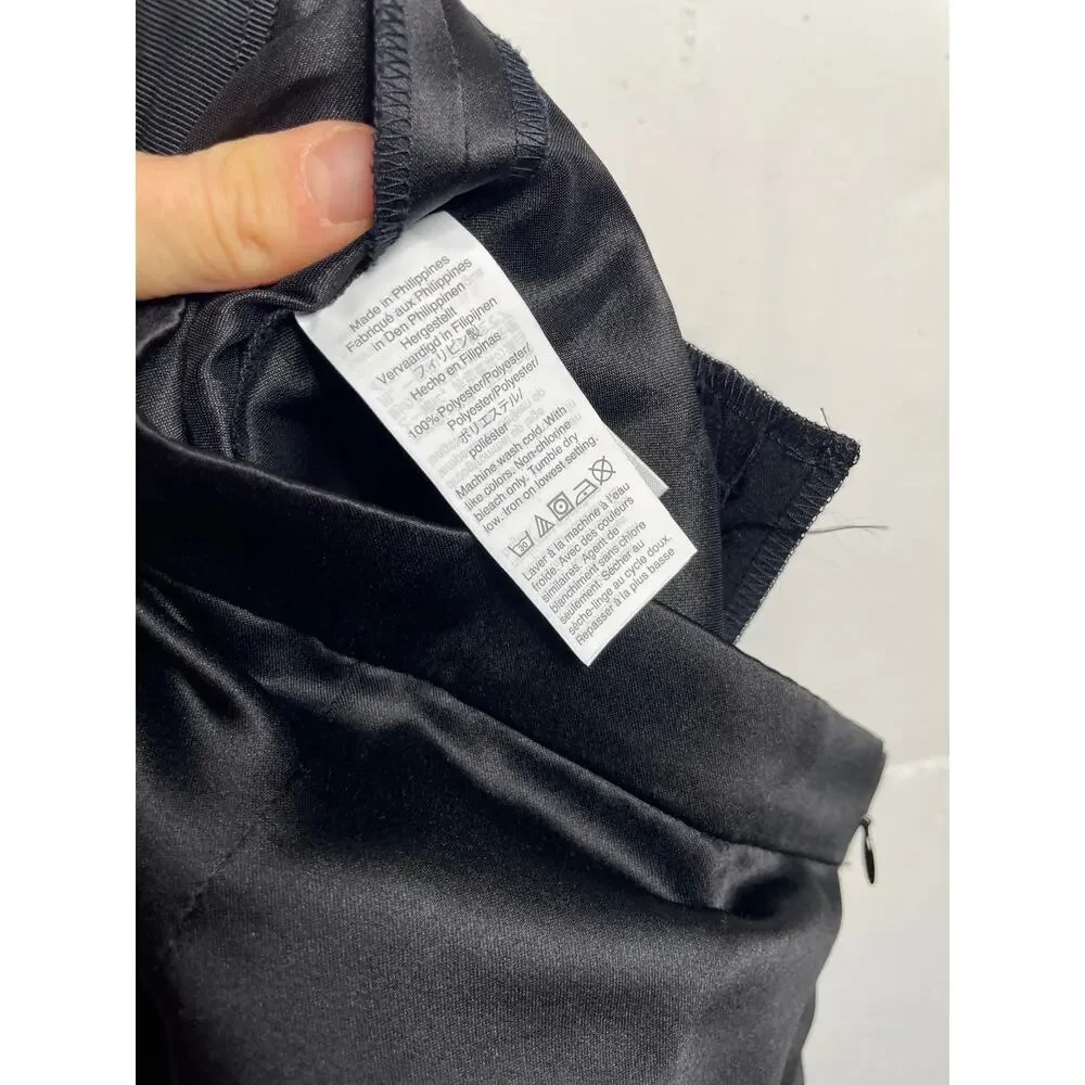 NEW J.Crew Womens Satin Straight Leg Trousers Black Size 00